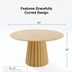 preview thumbnail 39 of 41, Solid Wood Round Dining Table for 4-8 People Nordic style