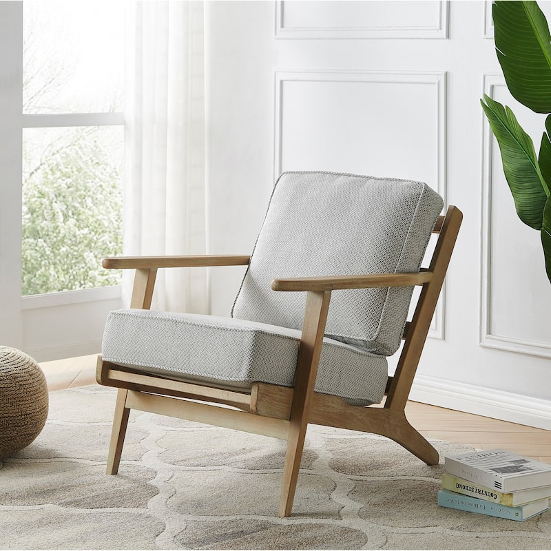 NPD Furniture Albert Solid Wood Frame Accent Chair
