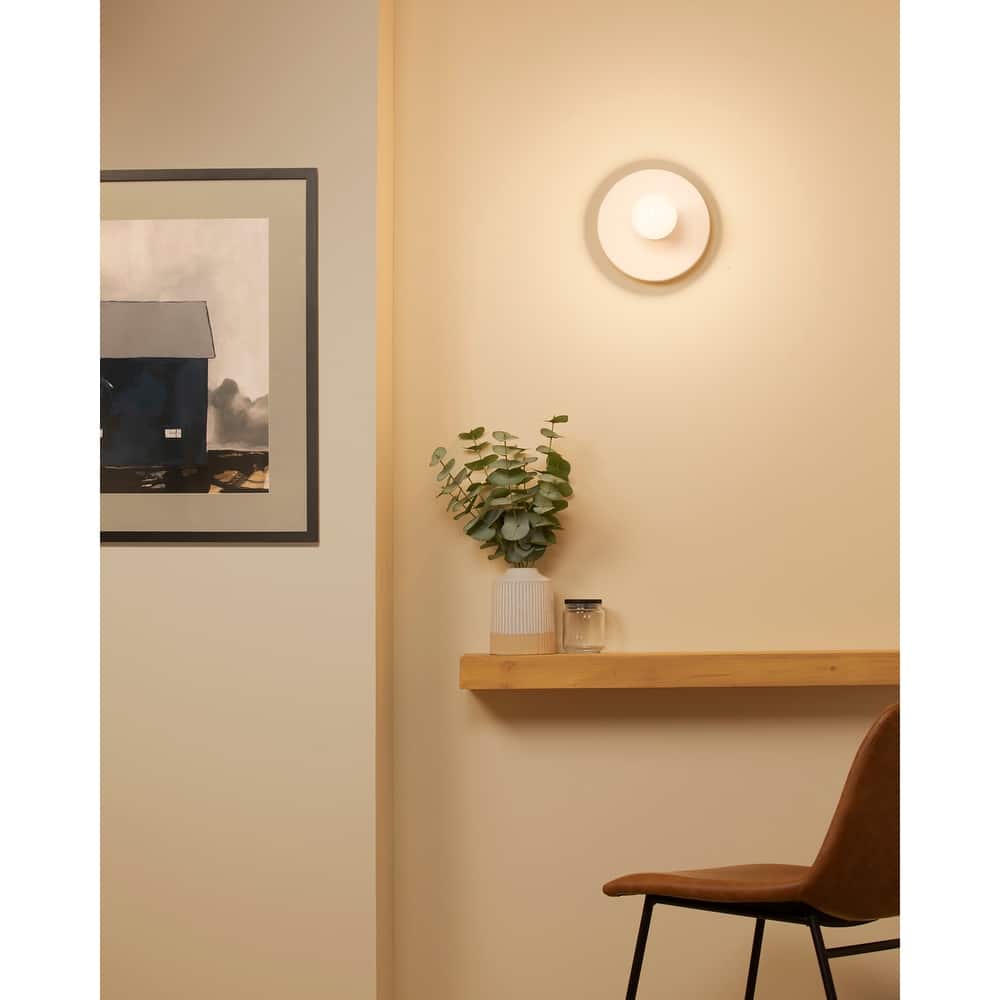 Ceramic Stepped Discus Wall Sconce