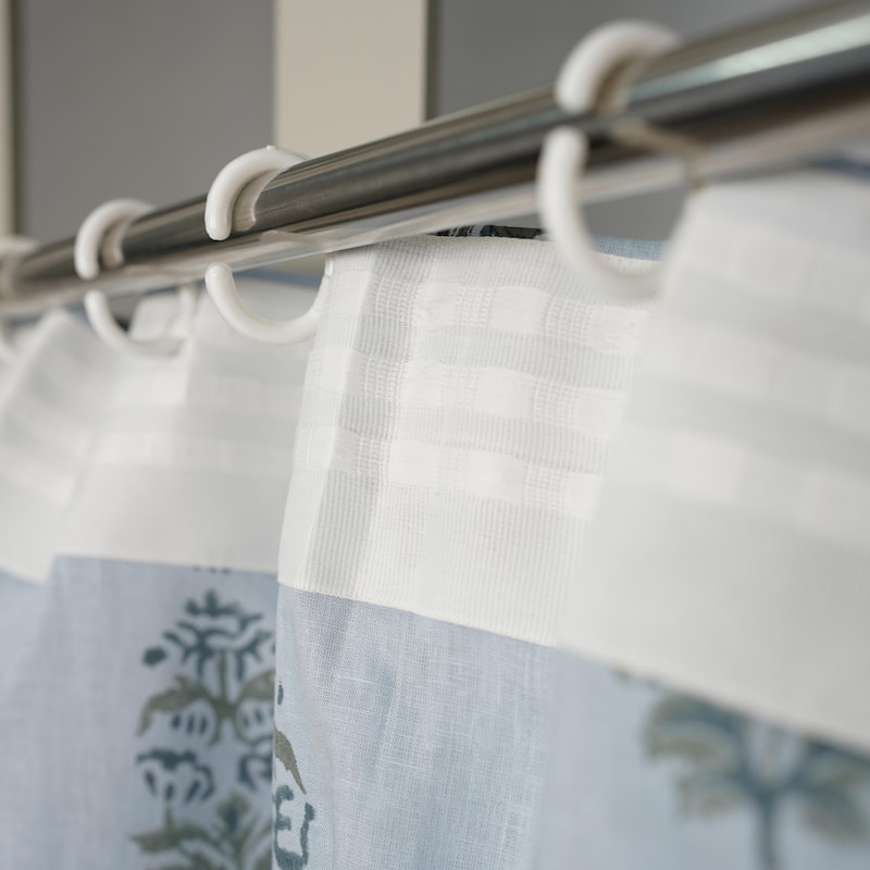 Fabdivine Block Print Curtain or Drape Decorative Home Accent Bed or Living Room