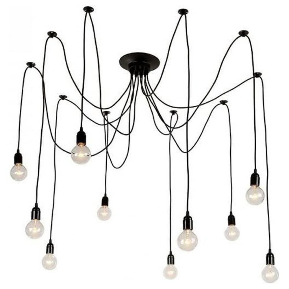 8 Head Extensible Spider Chandelier Industrial Edison Lamp Ceiling Pendant Light 