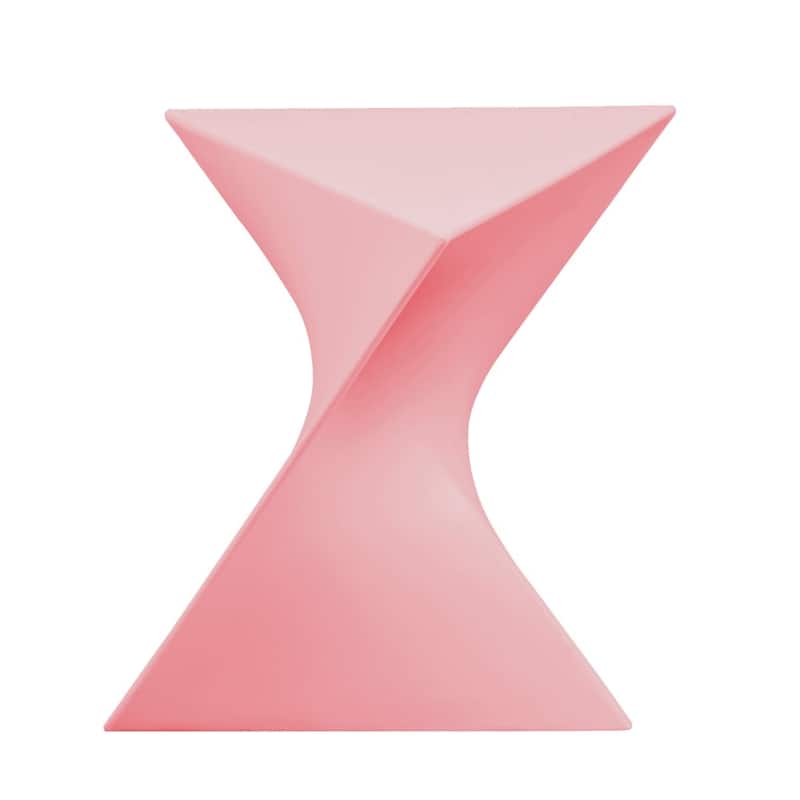 LeisureMod Randolph Modern Side Table - Grey - 15.5 x 17 x 17 - Set of 4 - Pink