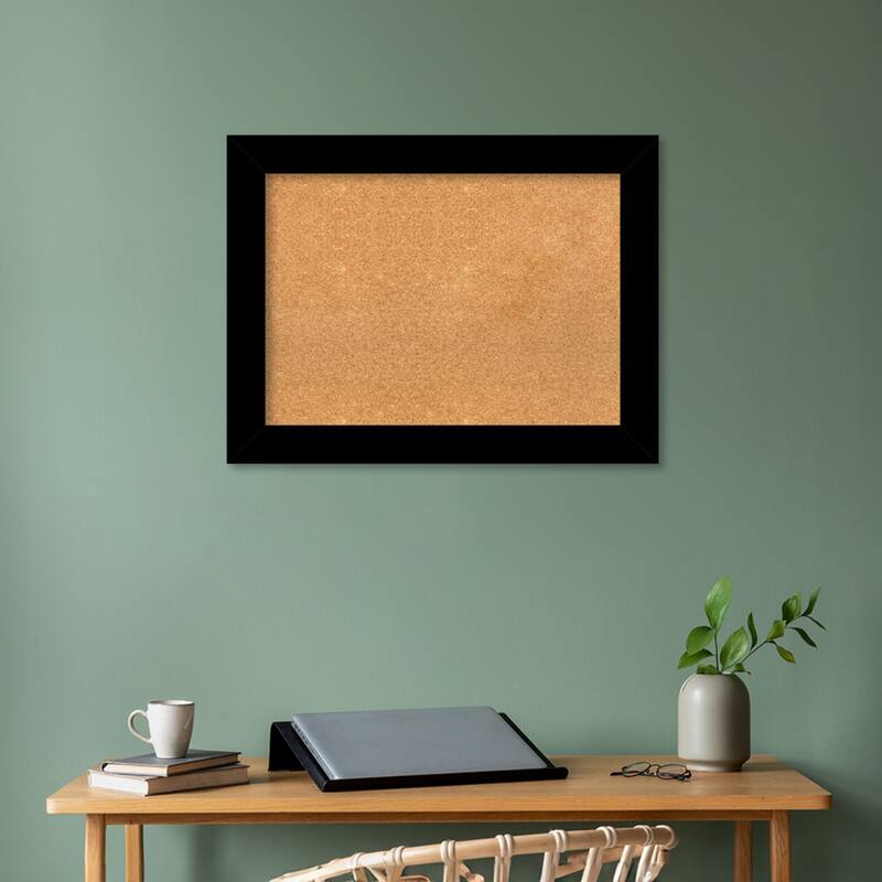 Basic Wood Framed Natural Corkboard Bulletin Board