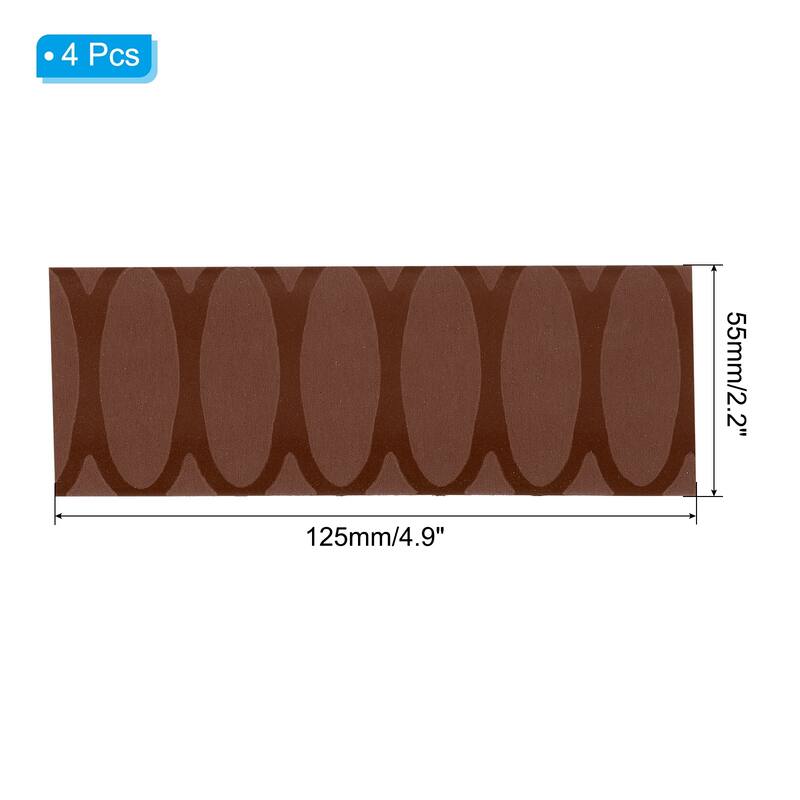 4PCS Cutting Knife Handle Heat Shrink Sleeve, Oval Pattern - 2.2"x4.9" - Brown