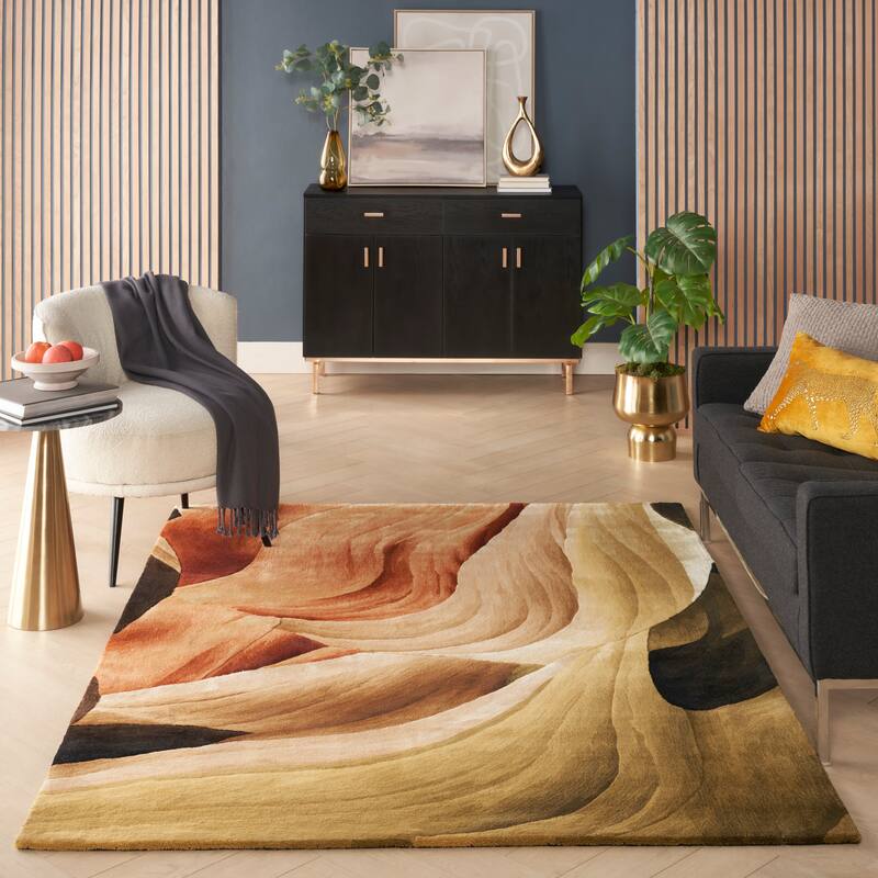 Nourison Prismatic Indoor only Multicolored Abstract Area Rug