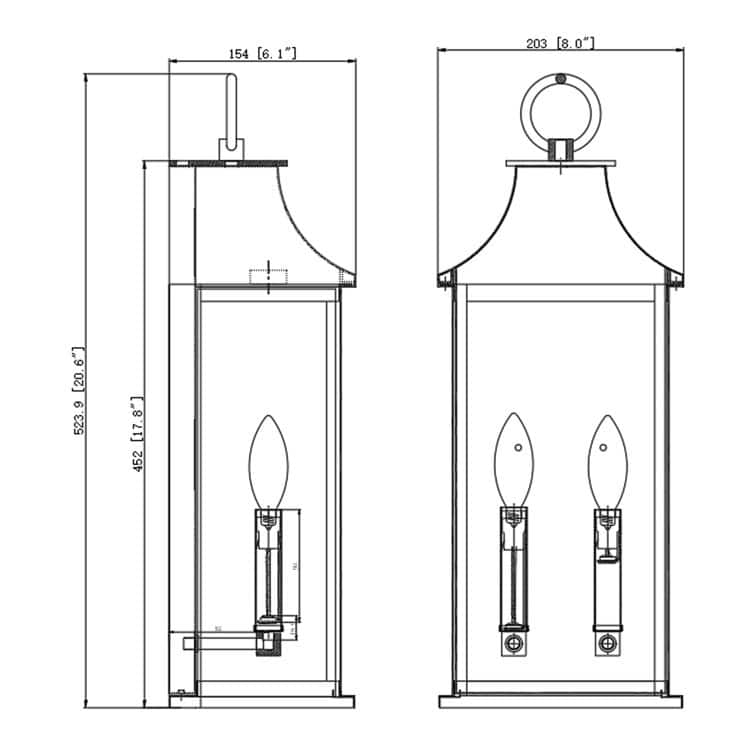 Maxax Black Metal Outdoor Wall Light