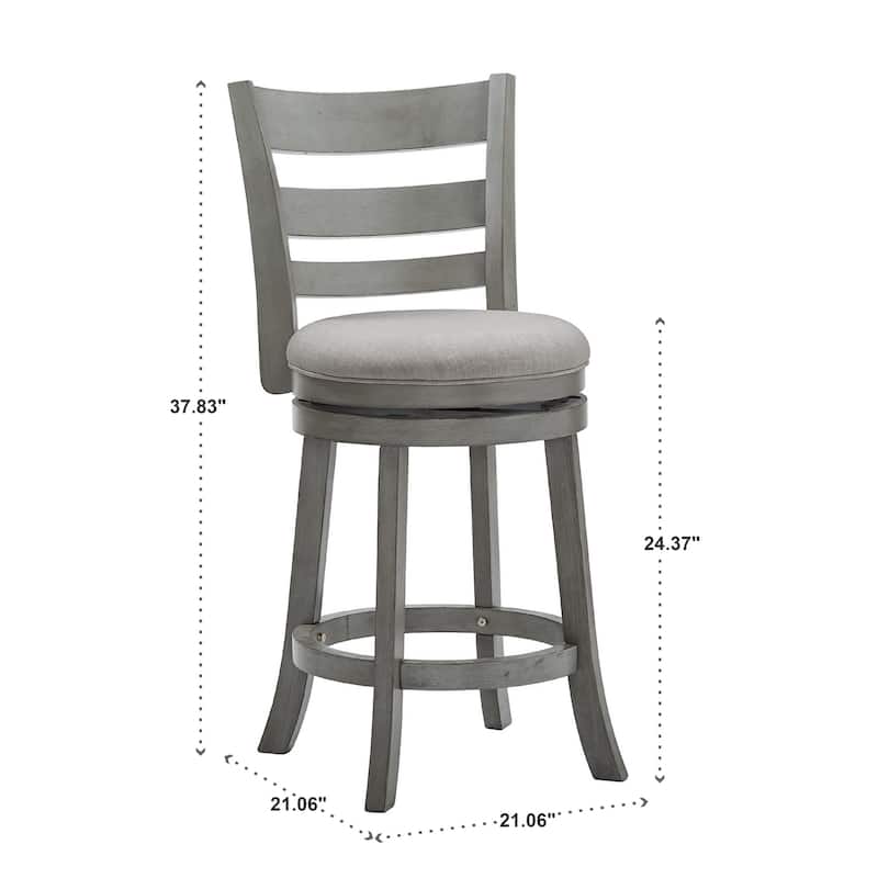Verona Ladder Back Swivel Counter Height Stool by iNSPIRE Q Classic