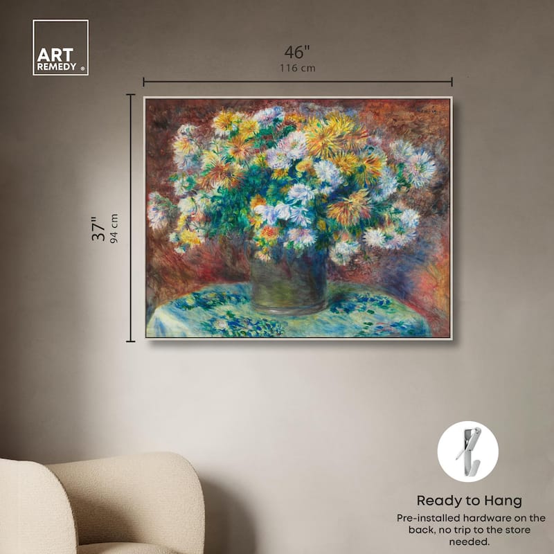 Renoir Chrysanthemum Canvas by Art Remedy