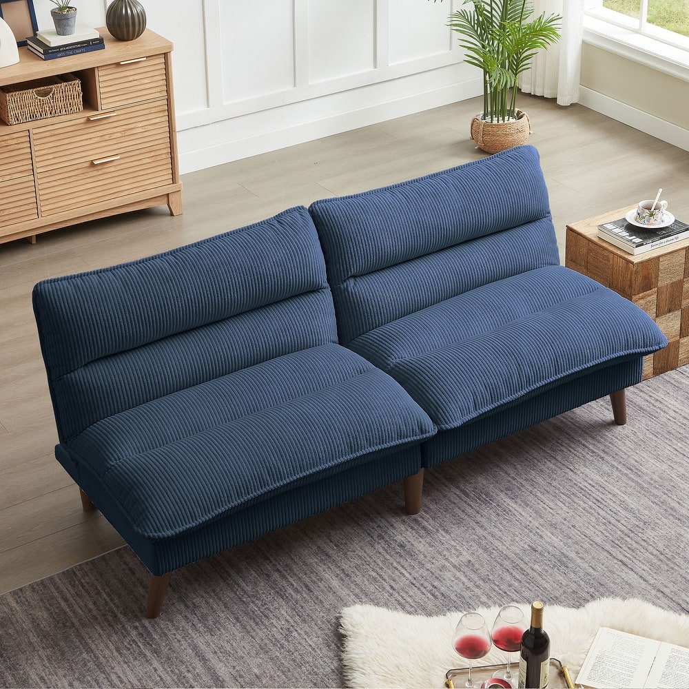 Cordury Armless Futon Sofa Bed