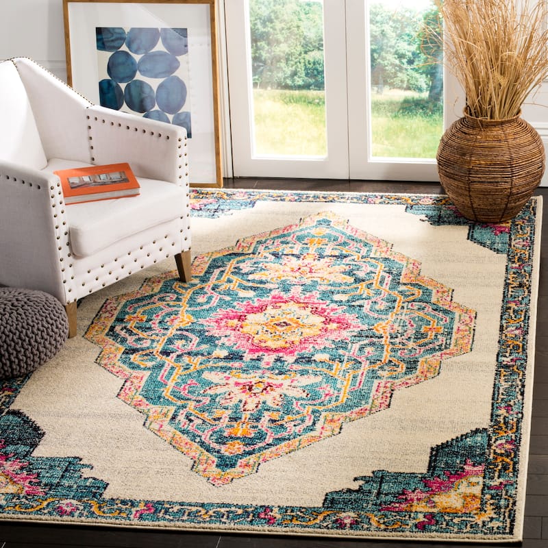 SAFAVIEH Monaco Neola Boho Medallion Distressed Rug - 5'1" x 7'7" - Multi
