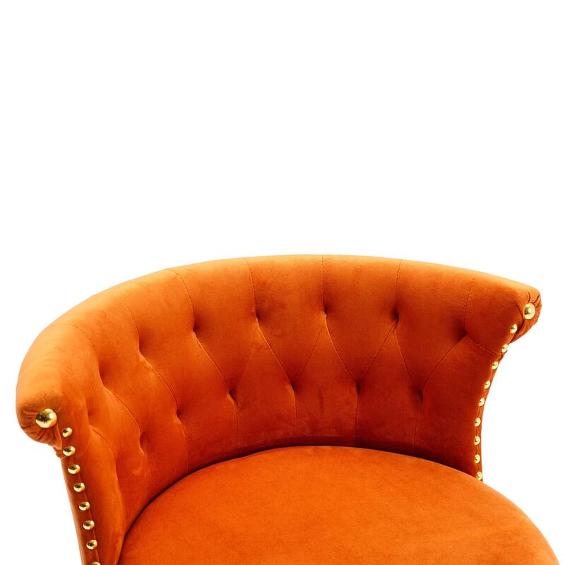Velvet Adjustable Swivel Barstool w/ Footrest, Dining Bar Chairs, Set of 2