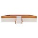 preview thumbnail 7 of 11, Queen Size Upholstered Bed Grounded Bed Slats Platform Bed with Safety Fence and Stairs, Rectangle Framework Easy Assembly