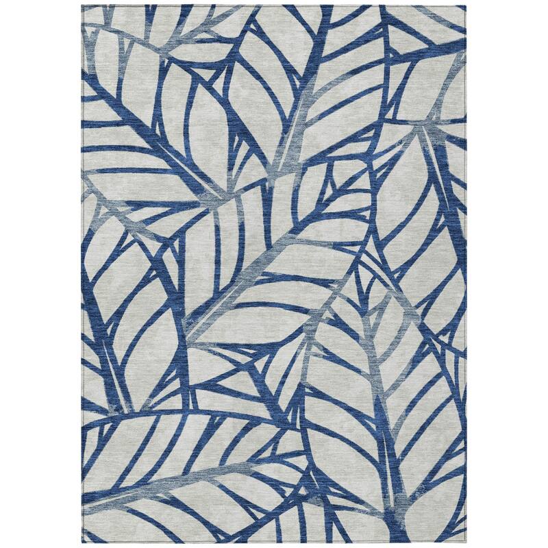 HomeRoots Floral Transitional Rectangle Outdoor Rug