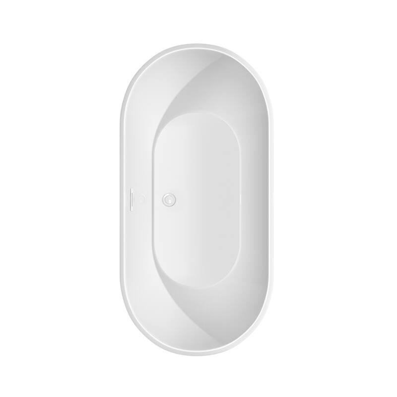 Wyndham Collection Brooklyn 60" Free Standing Acrylic Soaking Tub with