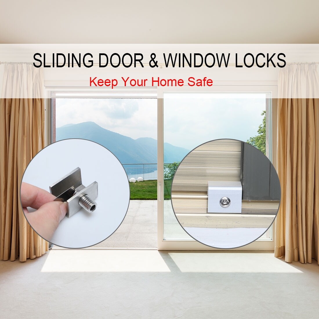 Shop 3pcs Sliding Window Locks Stainless Steel Door Transom Stop
