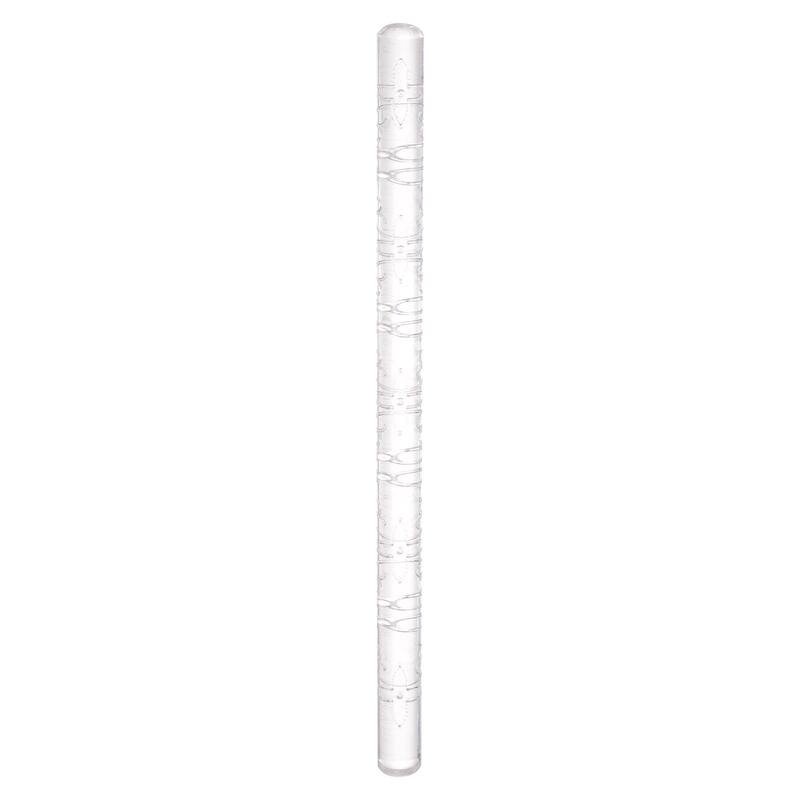Acrylic Embossed Rolling Pin 16cm x 1cm Roman Pattern - Transparent