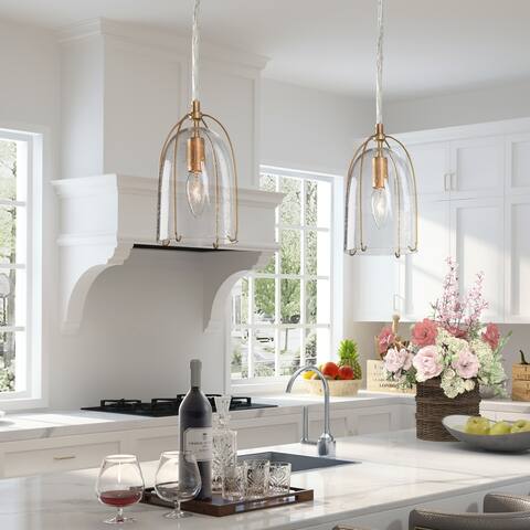 Modern 1-light Mini Glass Island Pendant Lights for Kitchen Dining Room