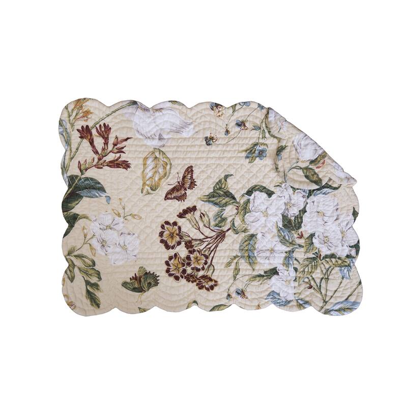 Garden Images Quilted Placemat Set 6