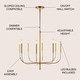 preview thumbnail 13 of 22, Collier 27.25" 8-Light Modern Mid-Century Iron LED Chandelier, by JONATHAN Y