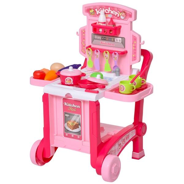 https www overstock com sports toys qaba kids toy pretend play kitchen set role play with a unique 3 in 1 design 42 accessory pieces child safe material 32199433 product html
