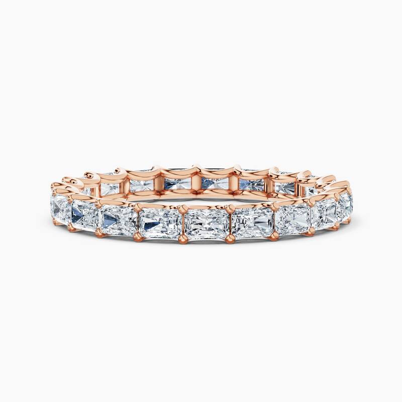 Auriya 14k Gold Radiant East-West Lab Grown Diamond Eternity Band 2.10 - 8.25 ct. tw. (F-G, VS) - 2.10 ct. wt. - 6.5 - Rose