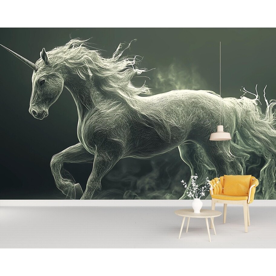 Enchanting Rainbow Unicorn Wallpaper a Whimsical Fantasy Escape Featuring a  Pastel Rainbow Mythical Creature and Stock Illustration - Illustration of  colorful, intricate: 351241369, image size:912x912