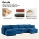 preview thumbnail 106 of 150, Corduroy Sectional Sofa with Removable Ottomans & Ultra-soft Cushions for Living Room & Bedroom