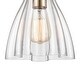 preview thumbnail 2 of 0, Matilda 1-Light Mini Pendant in Satin Brass with Clear Wavy Glass
