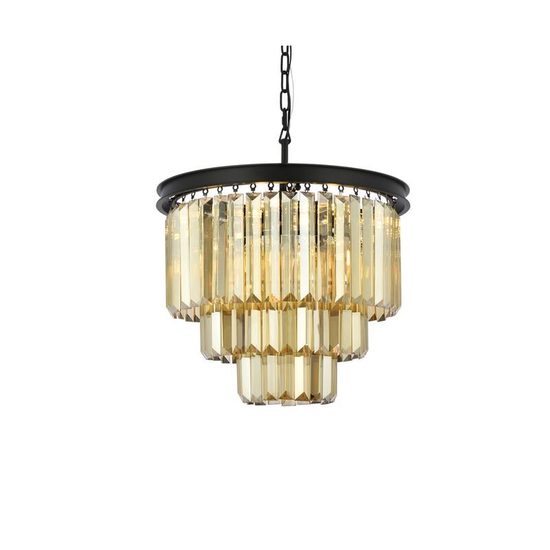 Royce Edge 9-Light Matte Black Chandelier