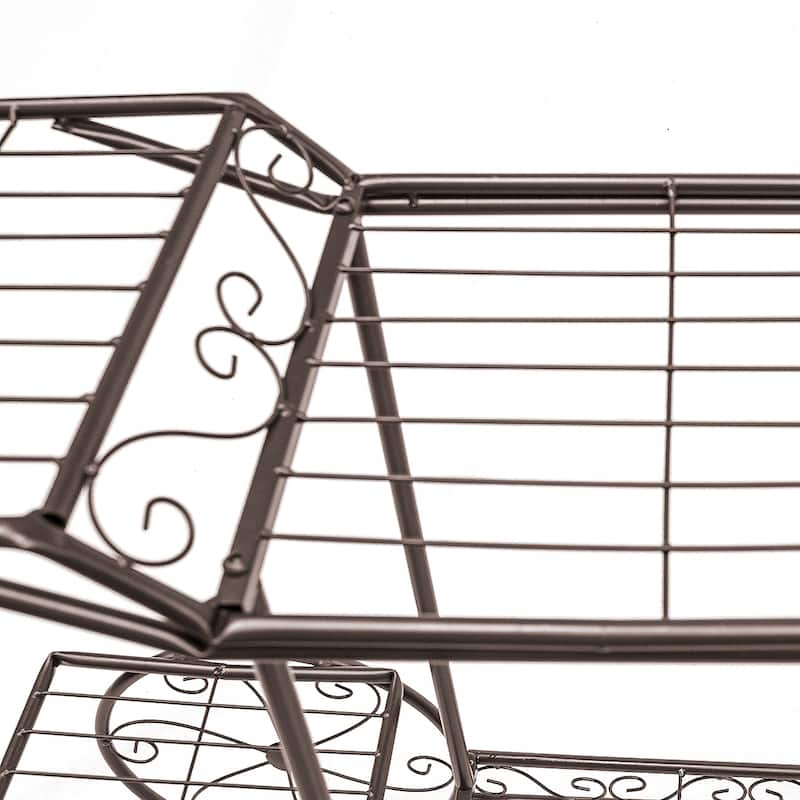 Sorbus® 6-Tier Garden Cart & Plant Holder - Parisian Style for Home, Patio, Garden (Bronze)