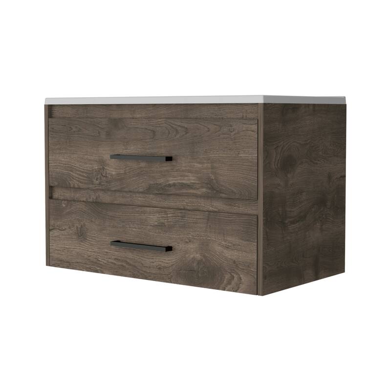 Modern Bathroom Vanity with Ample Storage, Wall-Mounted Design, 31.7"x18.8"x20.4" - 31.7in L