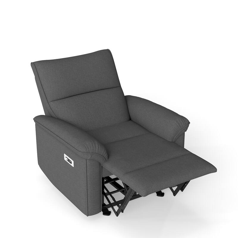 Wall Hugger Recliner,Zero Wall Power Recliner Chair,Electric Recliner for Living Room,Fabric Reclining Armchair,USB Port(Type-C)