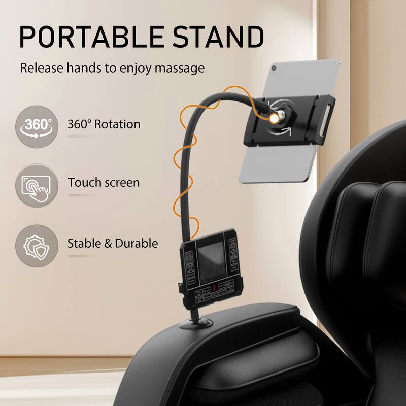 Luxury Zero Gravity Full-Body Massage Chair with Heating, Bluetooth Audio, and Foot Rollers - Home Relaxation Recliner