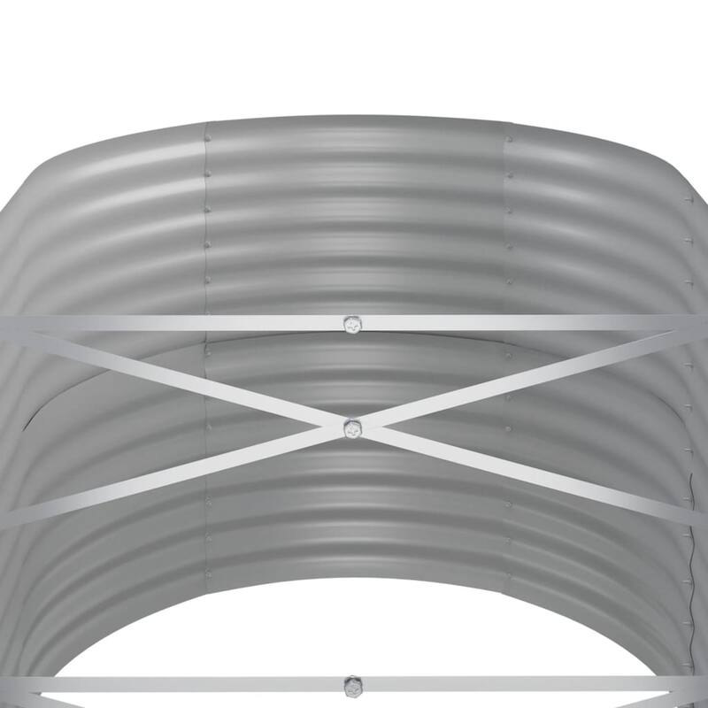 vidaXL Raised Garden Bed Raised Flower Bed Galvanized Steel Outdoor Planter