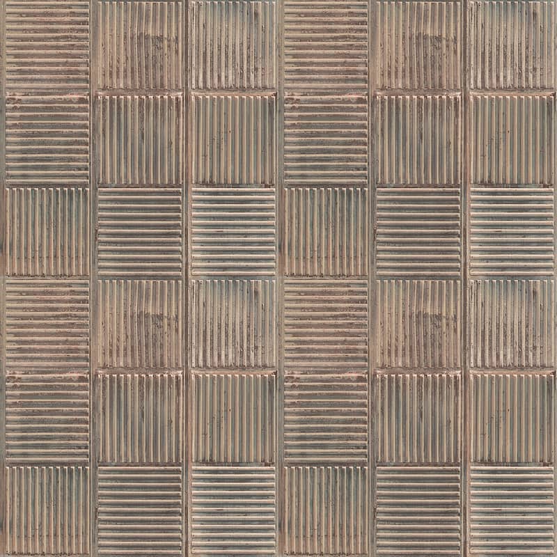 Galerie Wallcoverings Grunge Geometric Steel Plates Effect Non-woven Matte Wallpaper Roll
