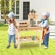 preview thumbnail 2 of 8, Gymax Wooden Barbecue Grill Playset w/ Play Food Grilling Tools &