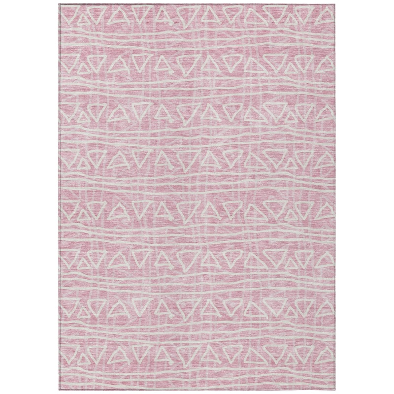Machine Washable Indoor/ Outdoor Chantille Boho Morrocan Rug