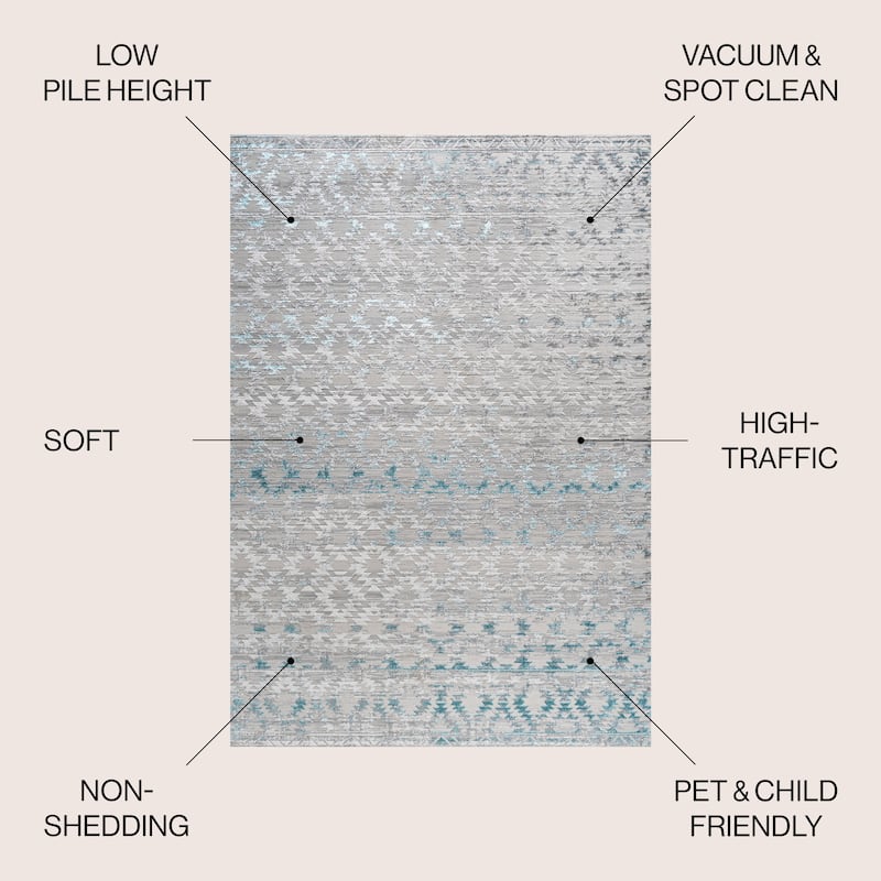 JONATHAN Y Ethan Faded Trellis Area Rug