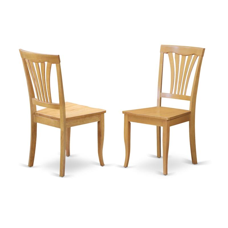 HomeStock 3-Pc Natural Oak Finish Solid Wood Top - Dining Room Set - Seats 4