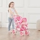 preview thumbnail 1 of 10, Badger Basket Reversible Double Doll Stroller - Pink/Polka Dots