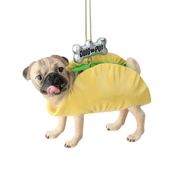 Shop 3 75 Taco Doug The Pug Christmas Tree Ornament Blue