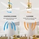 preview thumbnail 85 of 127, 52"/42" Black/Gold LED Ceiling Fan with Lights Remote(3-Blade)