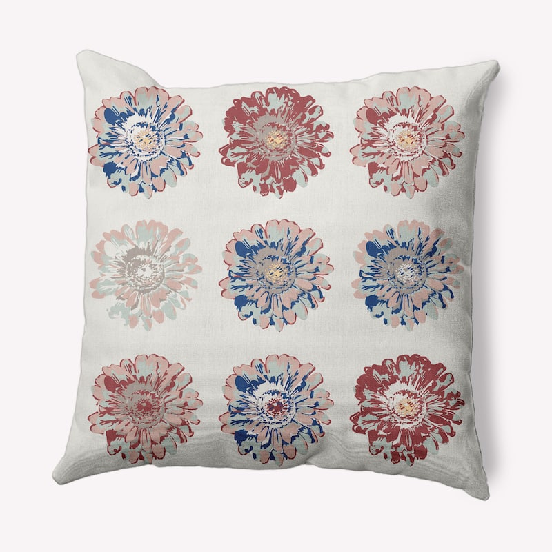 Gypsy Floral Indoor/Outdoor Throw Pillow - Ligonberry Red - 18" x 18"