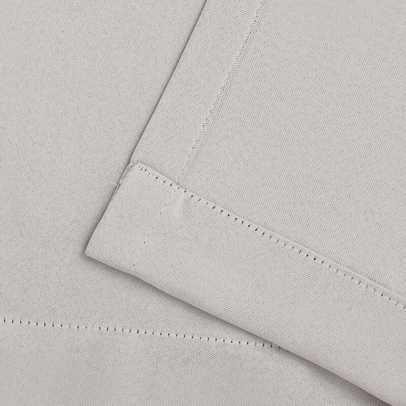 Superior Solid Machine Washable Room Darkening Semi-Blackout Curtains, Set of 2