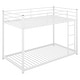 preview thumbnail 10 of 33, Twin Over Twin Convenient Metal Bunk Bed,Low Bunk Bed With Ladder for Home