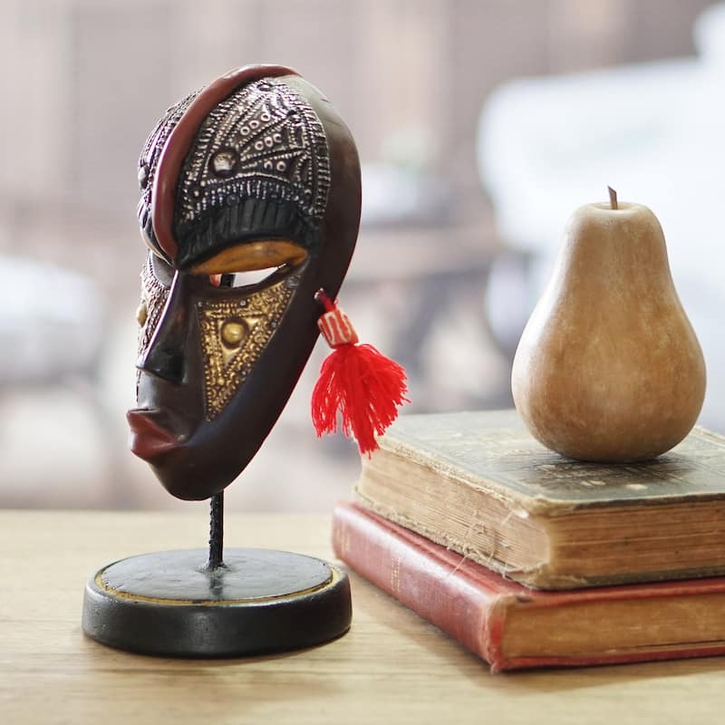 Novica Handmade Striking Beauty African Wood Mask