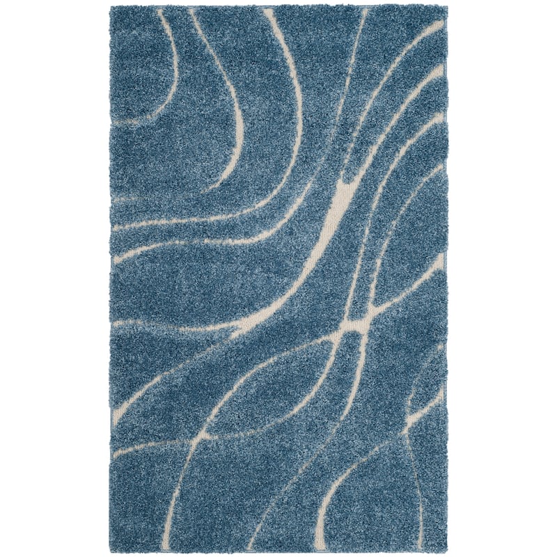SAFAVIEH Florida Shag Sigtraud Abstract Waves 1.2-inch Area Rug