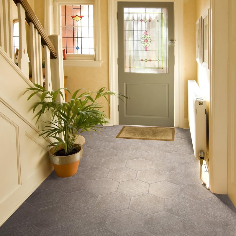 Merola Tile Palazzo Hex Nuvola 14-1/8" x 16-1/4" Porcelain Floor and Wall Tile - Sample swatch