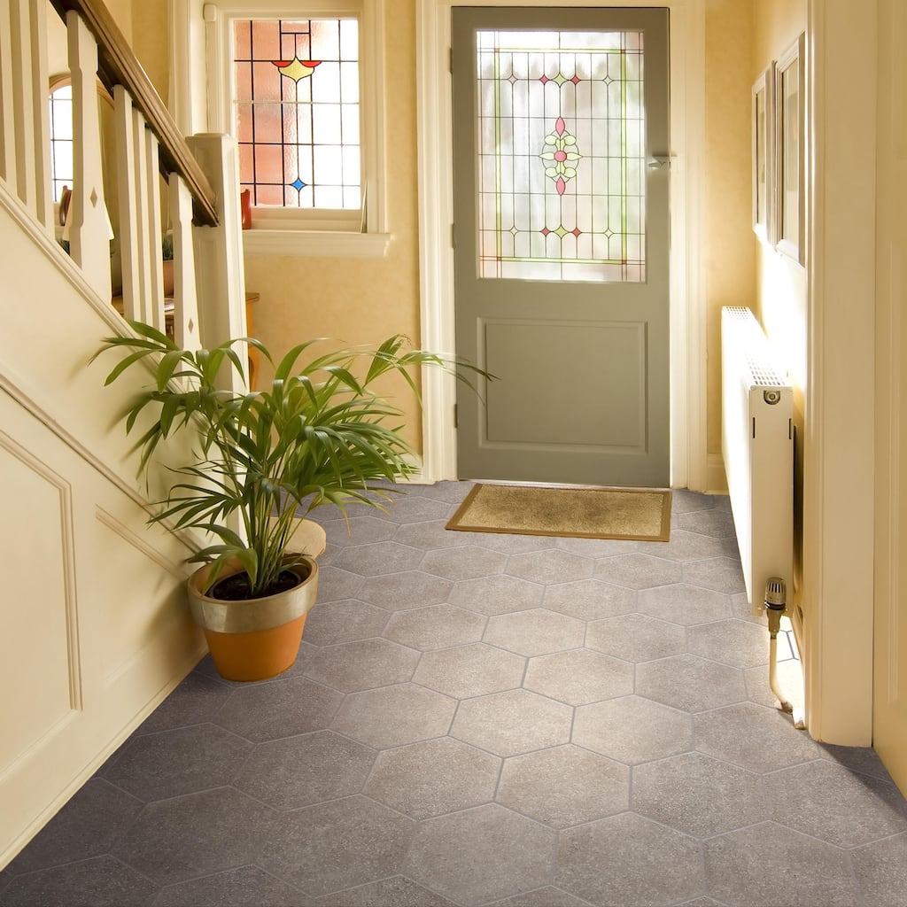 Merola Tile Palazzo Hex Nuvola 14-1/8" x 16-1/4" Porcelain Floor and Wall Tile