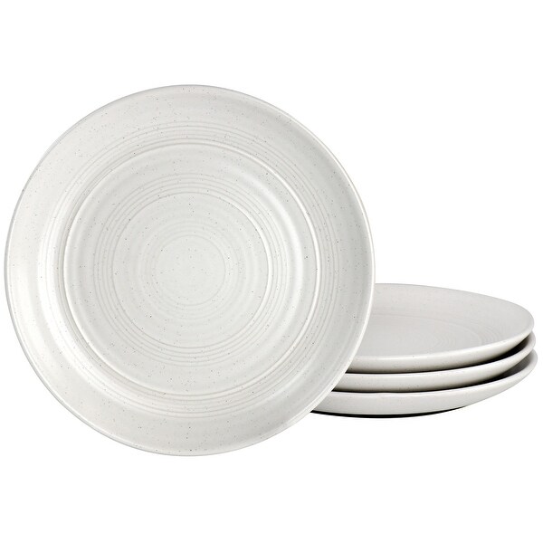 Bee and Willow Home 7 Inch 4 Piece Round Stoneware Appetizer Plate Set in Matte White Bed Bath Beyond 39855711